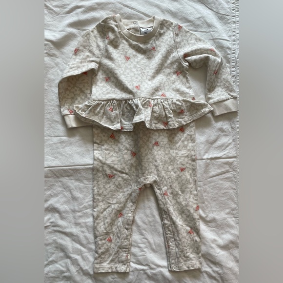 ADIDAS Baby One Piece Romper with Peplum Ruffle - Picture 1 of 3